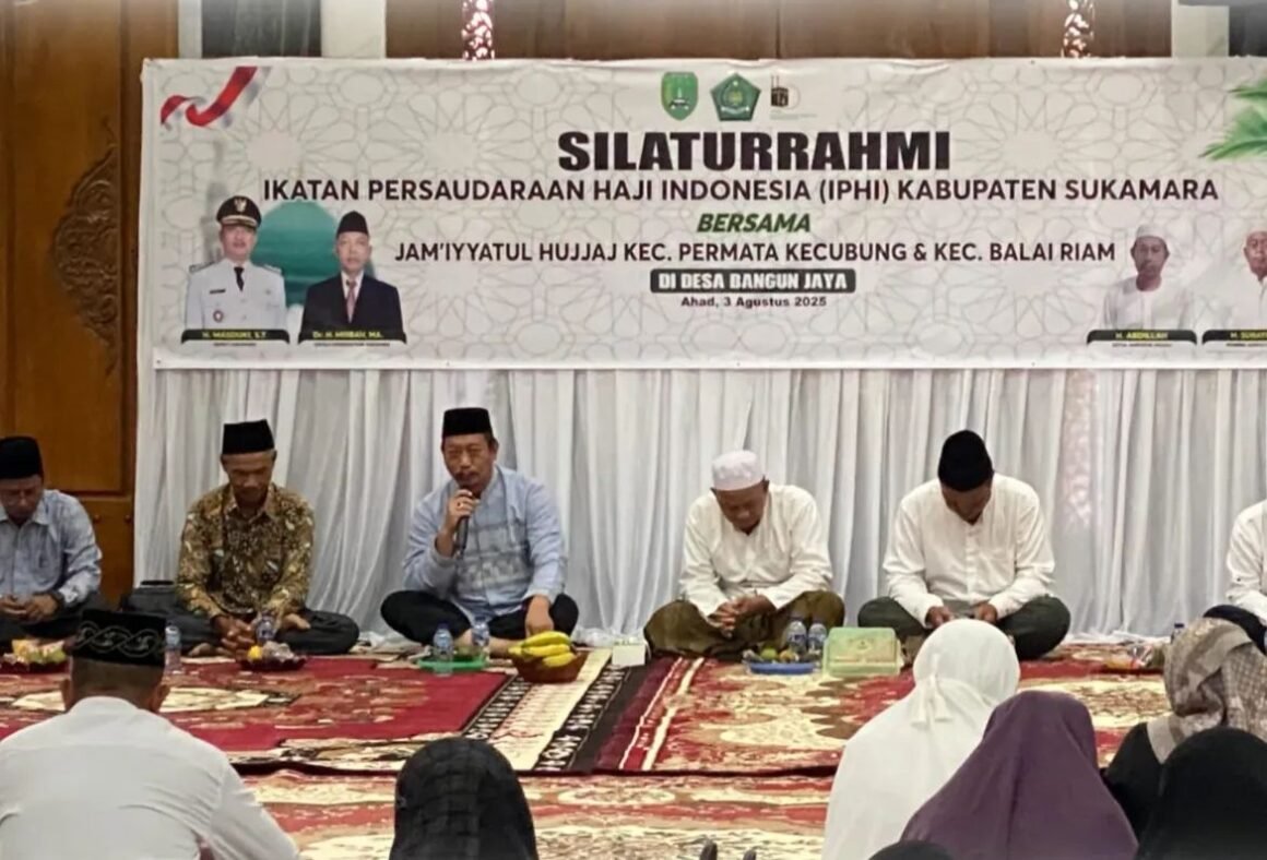 Bupati Sukamara Hadiri Silaturahmi IPHI Bersama Jam’iyyatul Hujjaj di Desa Bangun Jaya