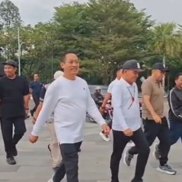 Bupati Sukamara Olahraga Bersama Gubernur Kalteng dan Terima Arahan Pembangunan