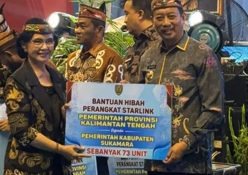Bantu Kawasan Terpencil, Pemprov Kalteng Hibahkan 73 Unit Starlink ke Sukamara